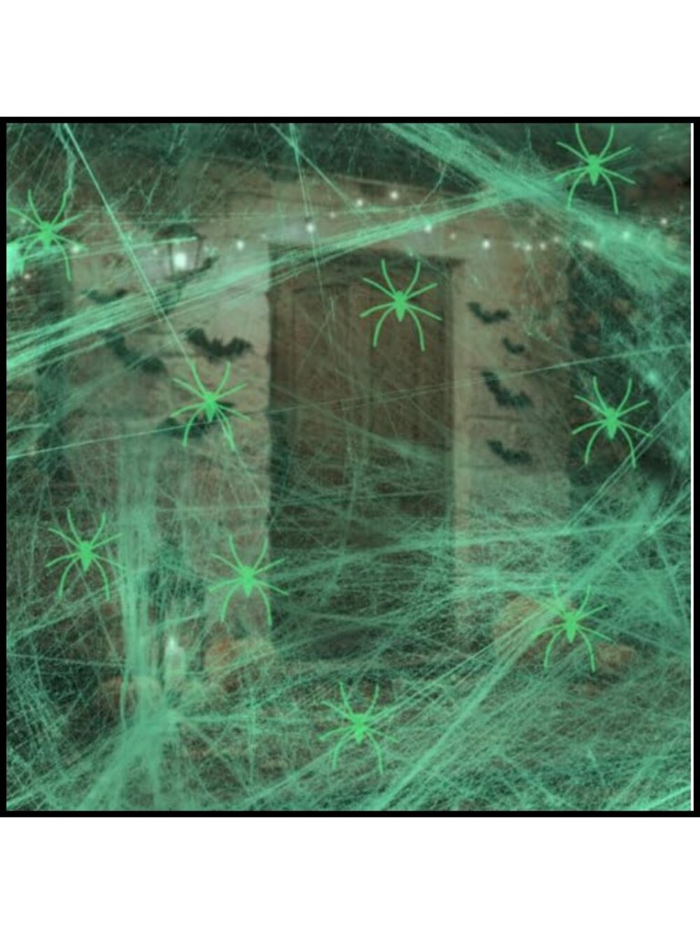 Halloween Spider Web Decoration 300sqft Glow in the Dark Stretchy Cobwebs with